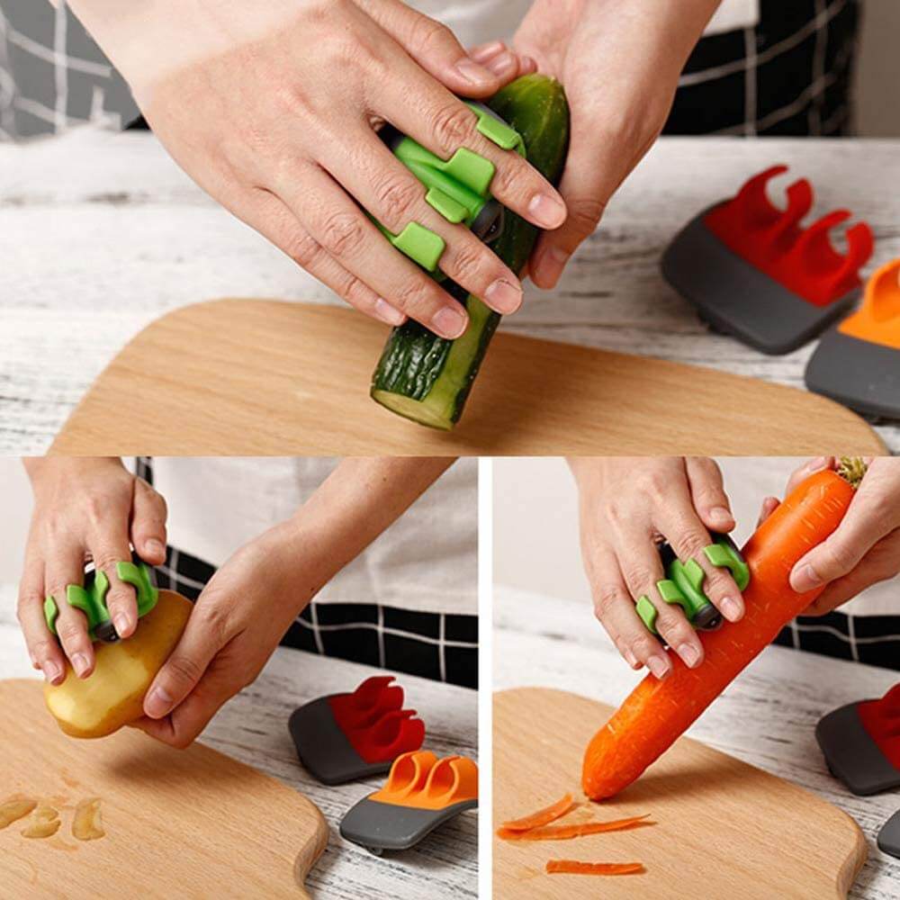 FingerGuard - Éplucheur de légumes sécurisé pour la cuisine