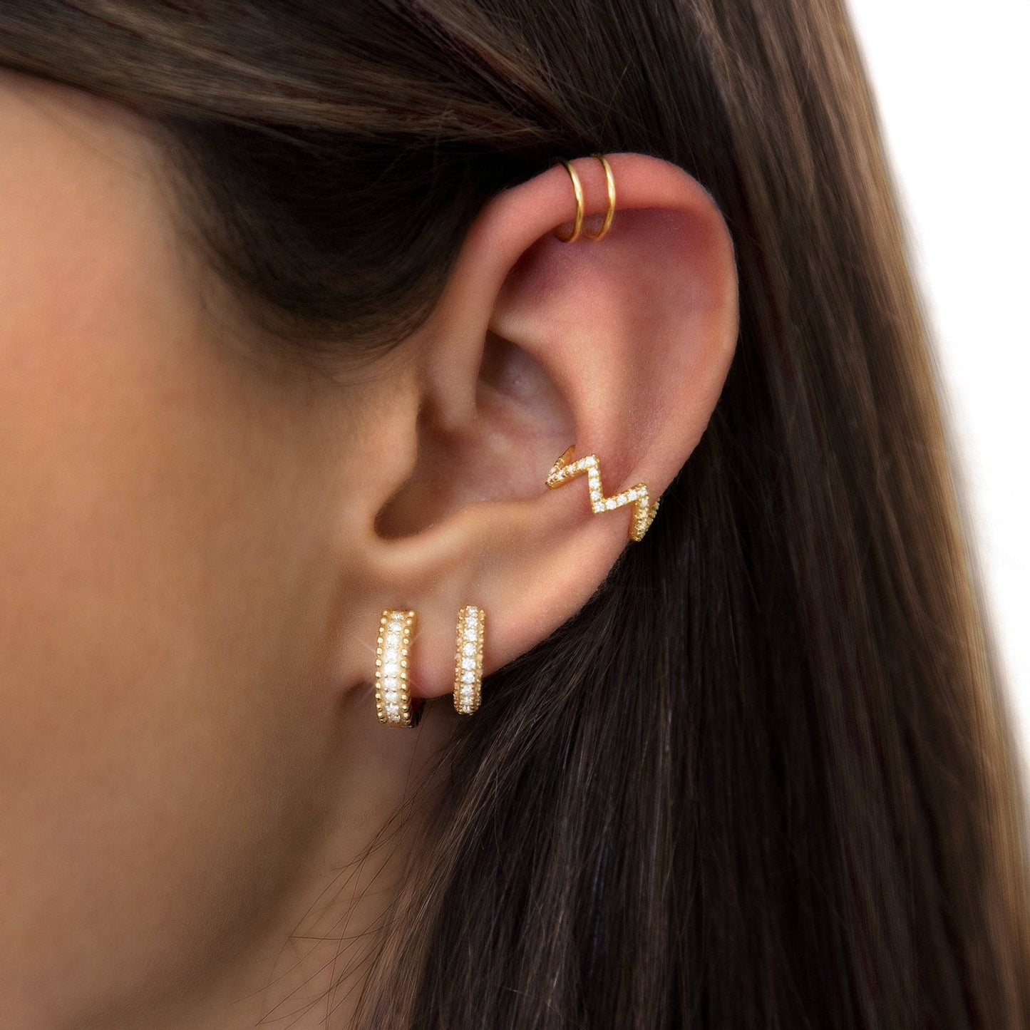 Éblouissantes Boucles d'Oreilles en Zirconium Elara