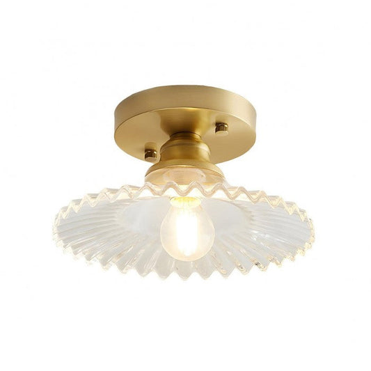 RetroRib™ – Vintage Ribbed Glass Ceiling Light