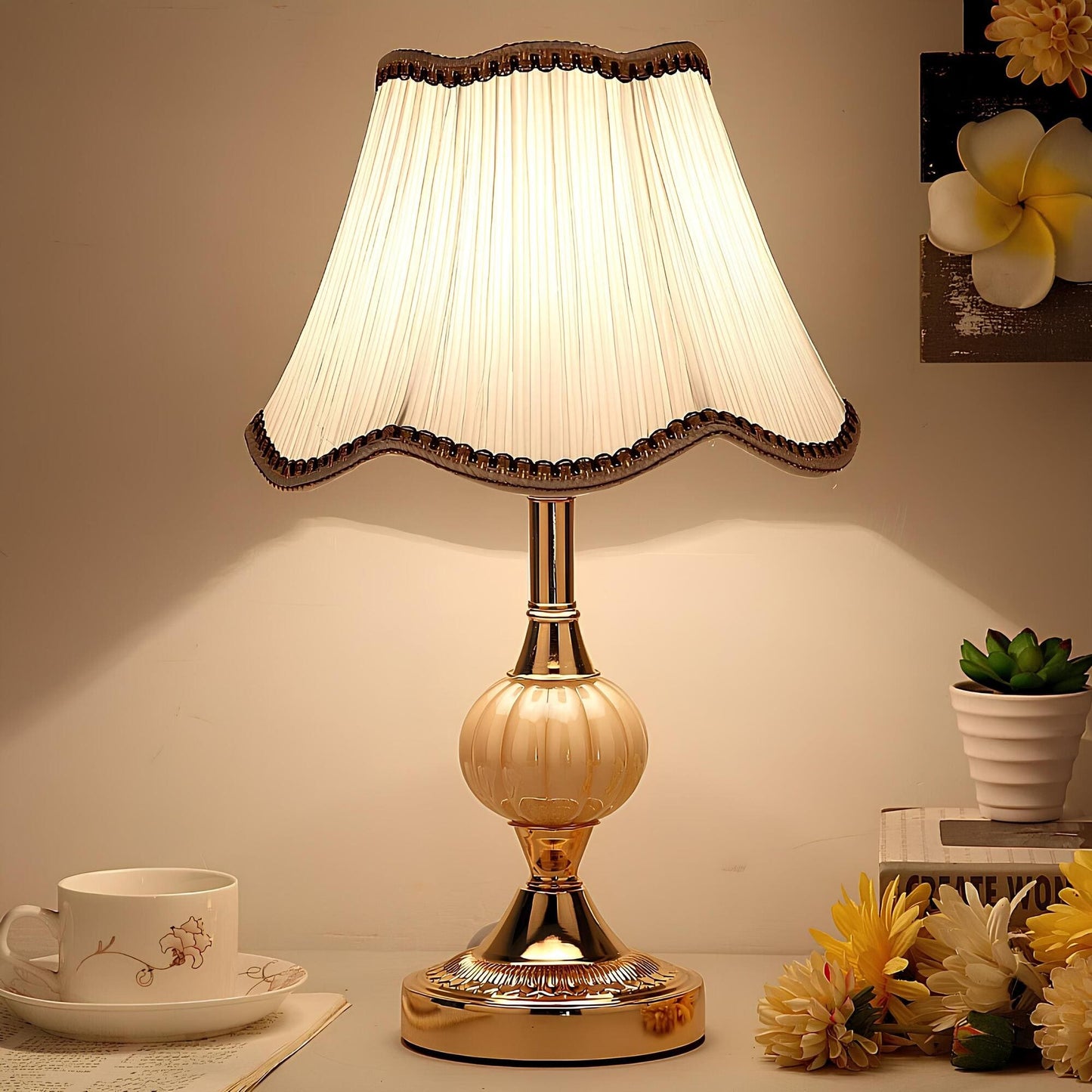 Floroux - Lampe de table vintage nordique