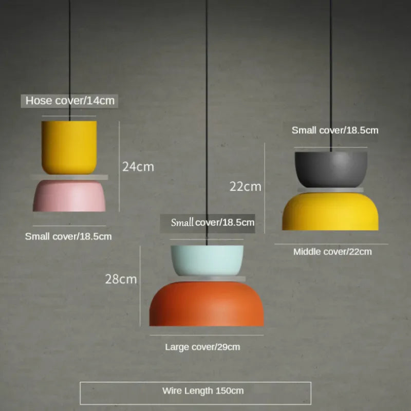 Floroux - Lampe suspendue moderne au style macaron scandinave