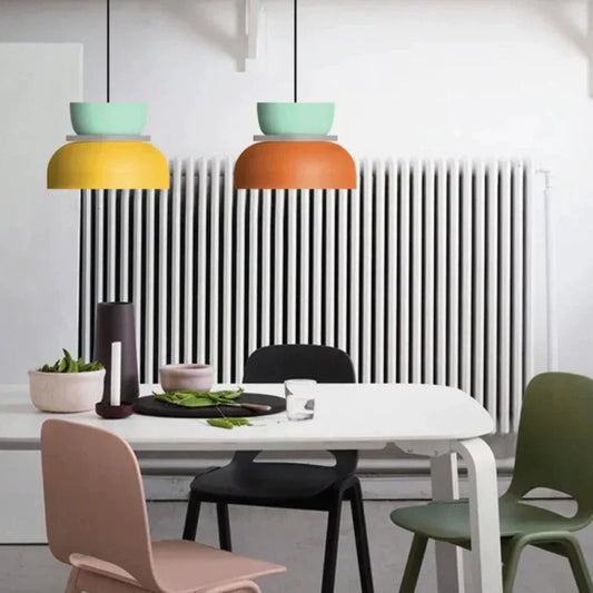 Floroux suspension | Suspension design nordique | Accent de couleur pour maison moderne