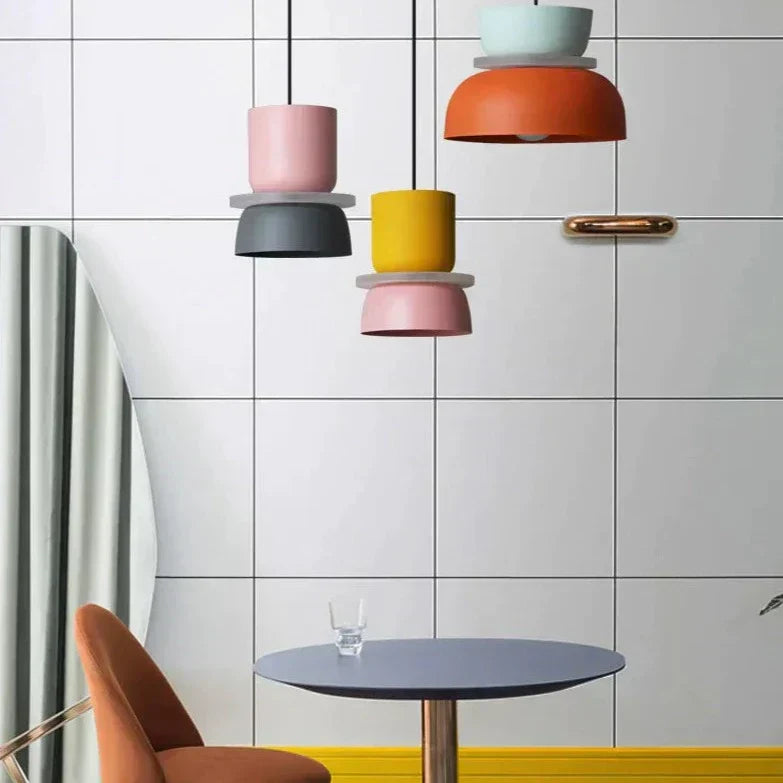 Floroux - Lampe suspendue moderne au style macaron scandinave