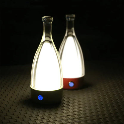 Floroux Decorative Rechargeable Night Lamp | Wine Bottle Design | Ambient LED Lighting | Wireless