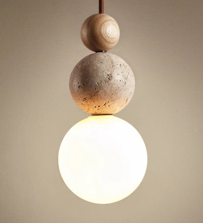 Floroux - Lampe pendante en travertin moderne dans un style simple