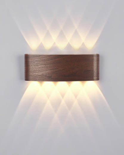 Lampe murale LED Lumina avec effet bois