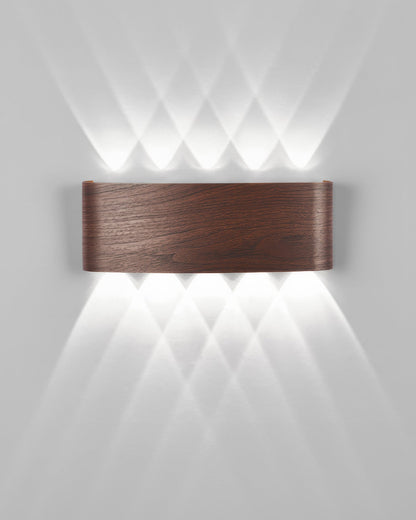 Lampe murale LED Lumina avec effet bois