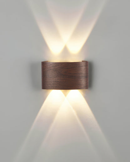 Lampe murale LED Lumina avec effet bois