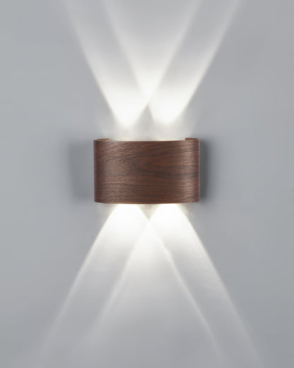 Lampe murale LED Lumina avec effet bois