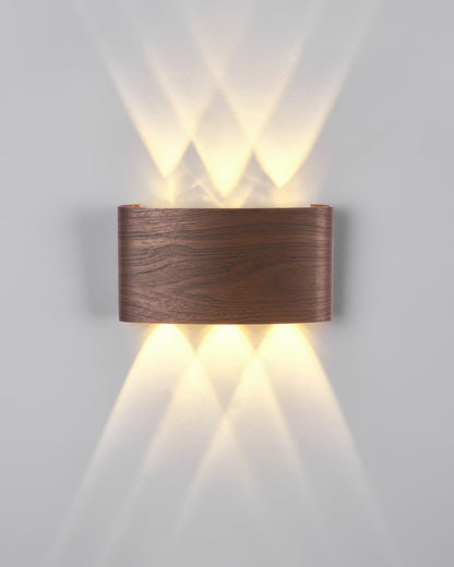 Lampe murale LED Lumina avec effet bois