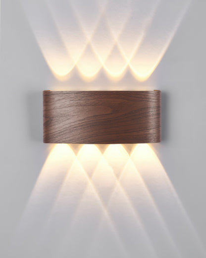 Lampe murale LED Lumina avec effet bois