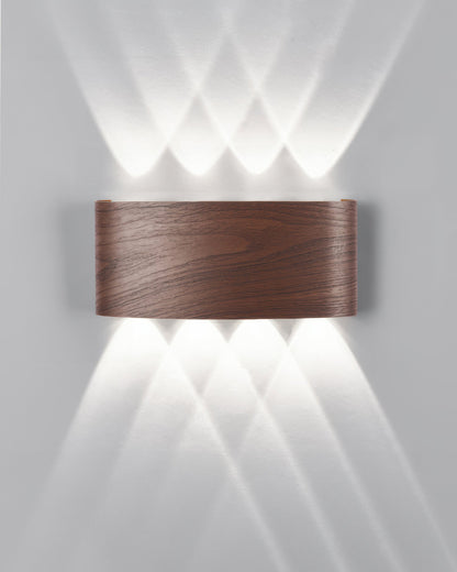 Lampe murale LED Lumina avec effet bois