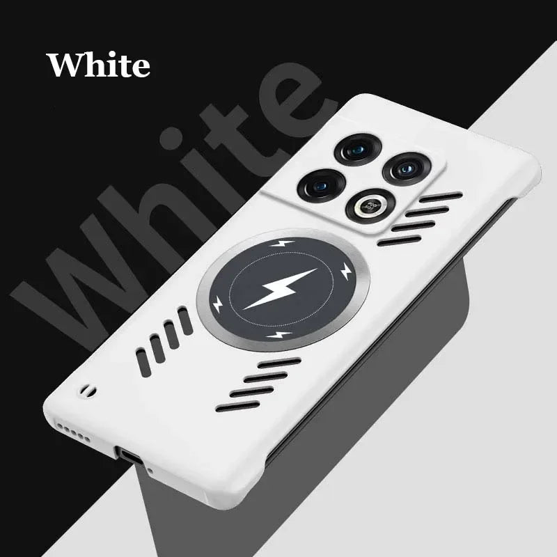 Étui de dissipation de chaleur MagSafe sans cadre respirant pour OnePlus 11 11R 10T 10R 9 9R 9RT Pro 5G couverture de charge sans fil magnétique