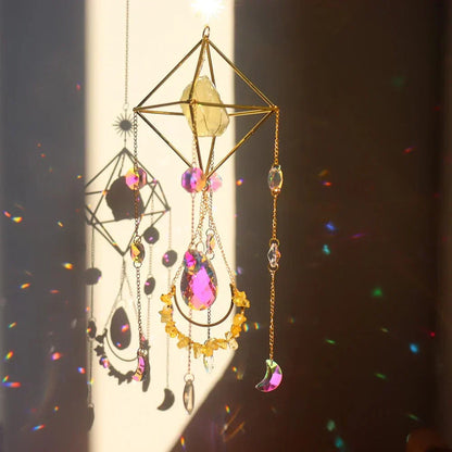 Floroux Crystal Suncatcher | Healing Crystal | Feng Shui Decoration | Positive Energy for the Home