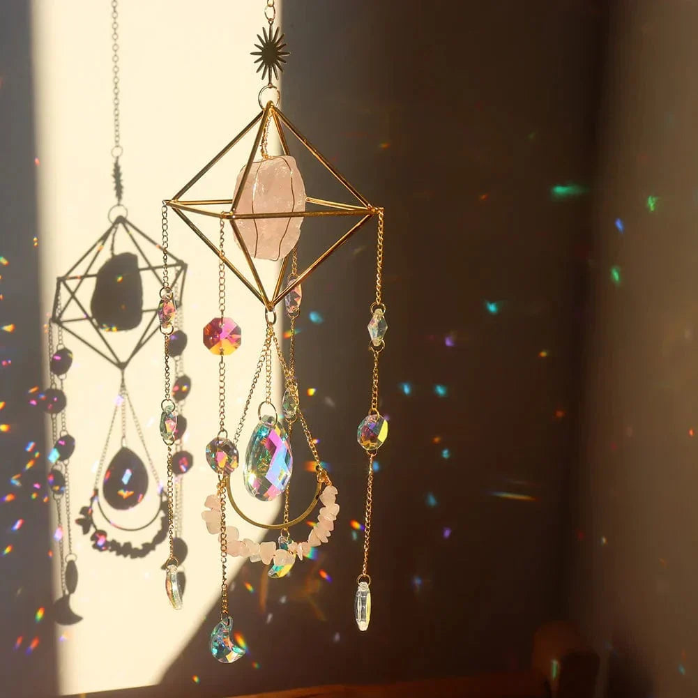 Floroux Crystal Suncatcher | Healing Crystal | Feng Shui Decoration | Positive Energy for the Home