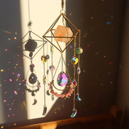 Floroux Crystal Suncatcher | Healing Crystal | Feng Shui Decoration | Positive Energy for the Home