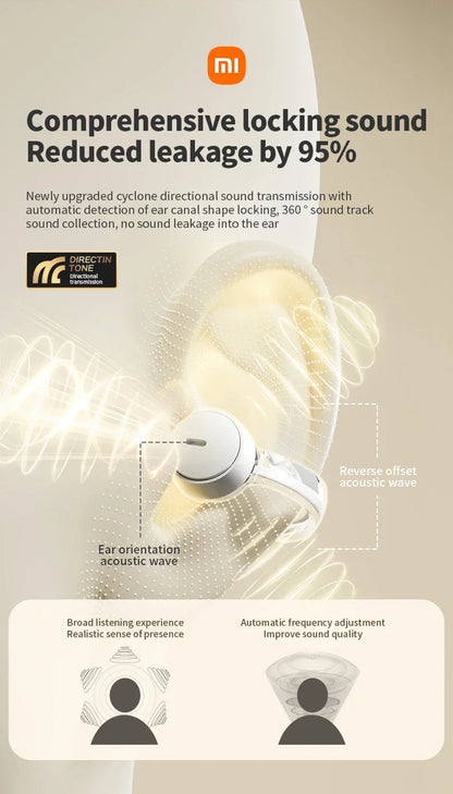 Écouteurs sans fil Bluetooth Xiaomi Mijia S39 avec clip d'oreille - avec affichage LED - réduction de bruit ANC TWS audio stéréo HiFi écouteurs écouteurs