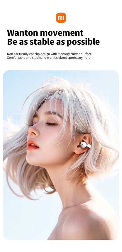 Écouteurs sans fil Bluetooth Xiaomi Mijia S39 avec clip d'oreille - avec affichage LED - réduction de bruit ANC TWS audio stéréo HiFi écouteurs écouteurs