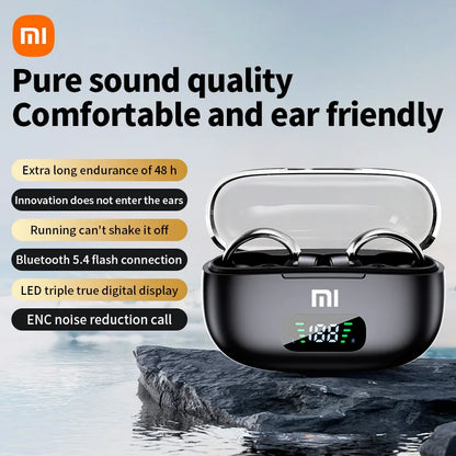 Écouteurs sans fil Bluetooth Xiaomi Mijia S39 avec clip d'oreille - avec affichage LED - réduction de bruit ANC TWS audio stéréo HiFi écouteurs écouteurs