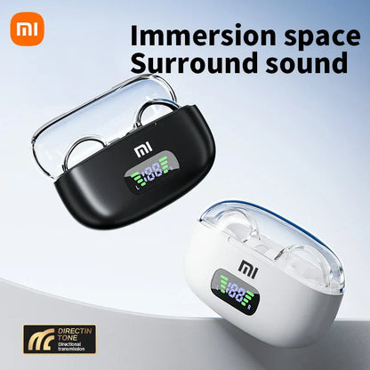 Écouteurs sans fil Bluetooth Xiaomi Mijia S39 avec clip d'oreille - avec affichage LED - réduction de bruit ANC TWS audio stéréo HiFi écouteurs écouteurs