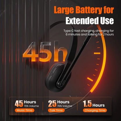 EKSA H5SE Écouteurs sans fil Bluetooth 5.0 avec micro - TWS réduction de bruit HiFi stéréo dynamique