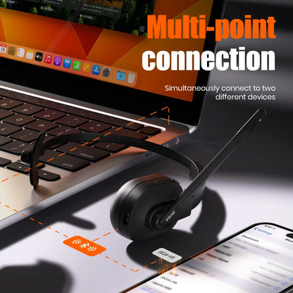 EKSA H5SE Écouteurs sans fil Bluetooth 5.0 avec micro - TWS réduction de bruit HiFi stéréo dynamique