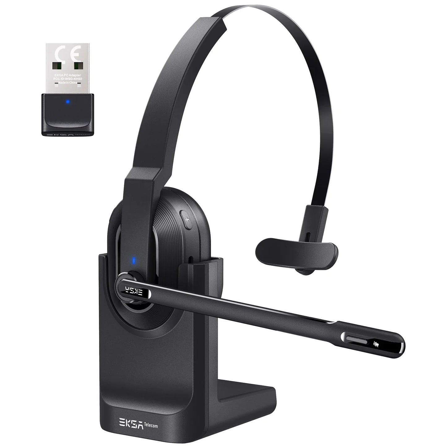 EKSA H5 Casque Sans Fil Bluetooth 5.0 avec Micro - TWS Réduction de Bruit HiFi Stéréo Casque Dynamique avec Support