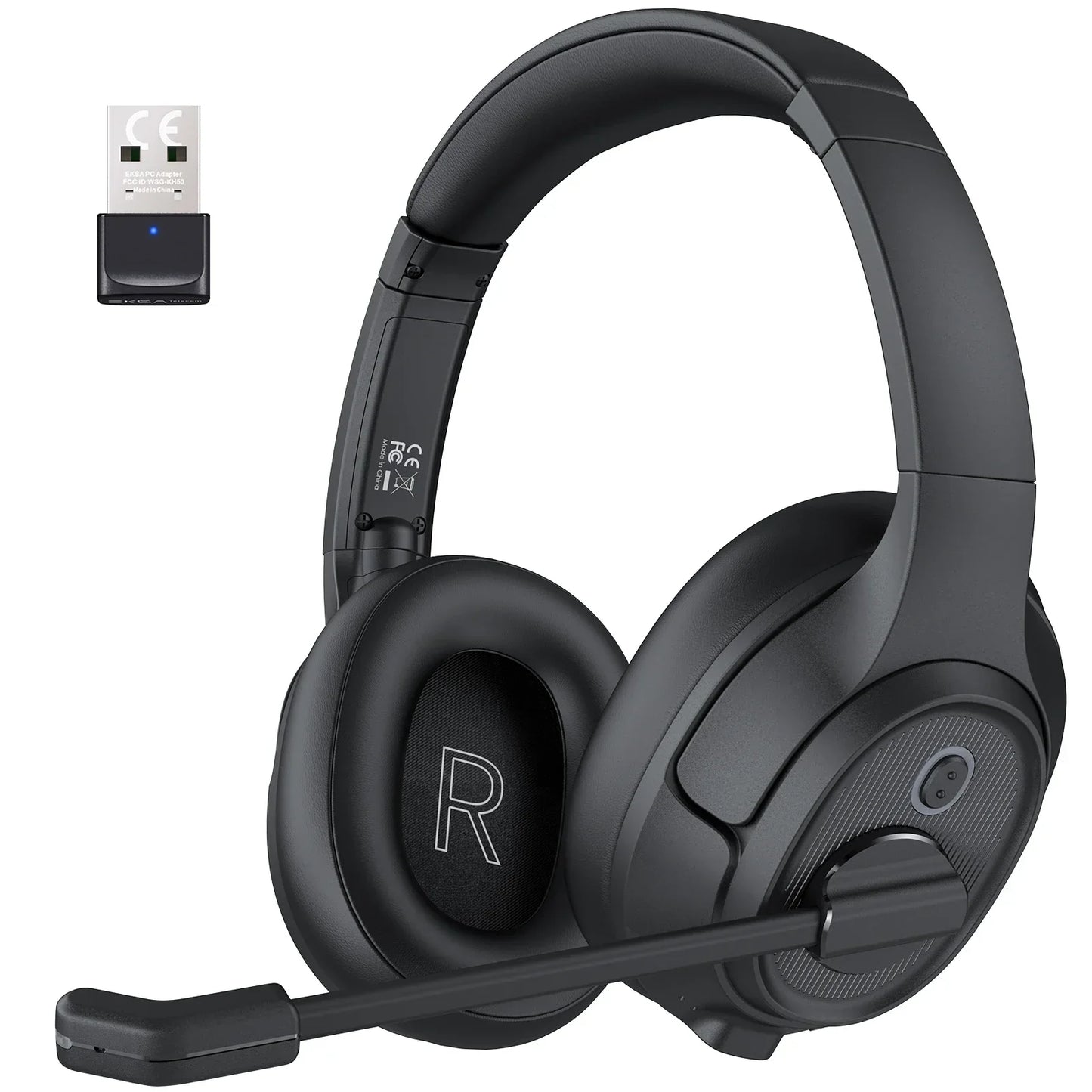 EKSA H6 Casque de jeu Bluetooth sans fil avec microphone - TWS Réduction de bruit HiFi Stéréo Casque dynamique