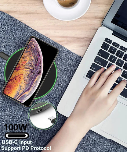 100W Pad de Chargement Magnétique Qi Sans Fil Rapide pour iPhone Samsung & Android