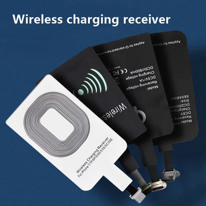 Chargeur sans fil Qi Récepteur - Adaptateur de charge Type C / Micro USB / iOS Lightning