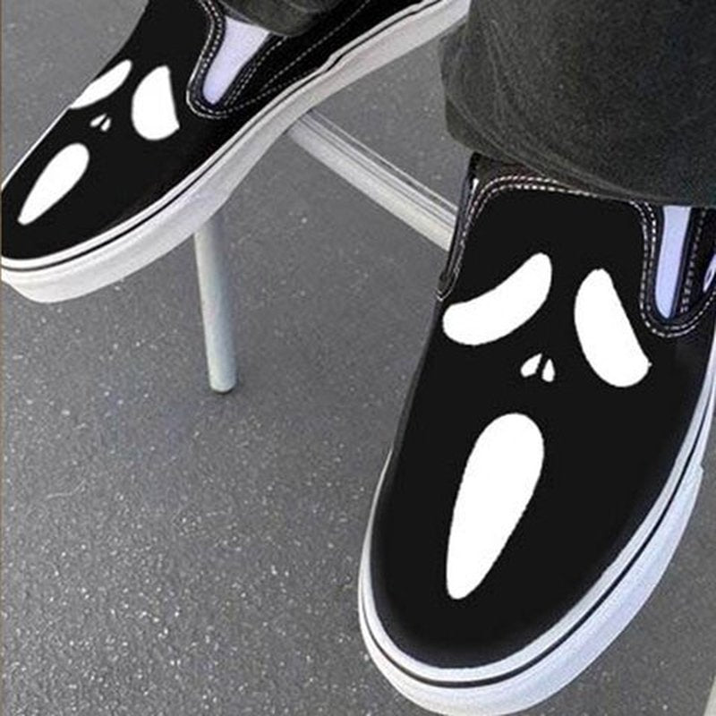 Floroux Canvas Slipper avec imprimé tête de mort | Chaussures décontractées | Confort & style pour tous les jours