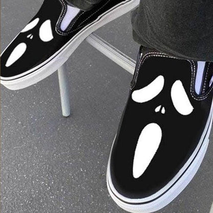 Floroux Canvas Slipper avec imprimé tête de mort | Chaussures décontractées | Confort & style pour tous les jours