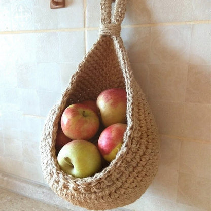 EcoWeave™ Wall Storage Basket | Woven Basket for Fruits and Vegetables | Space-Saving Kitchen Organization