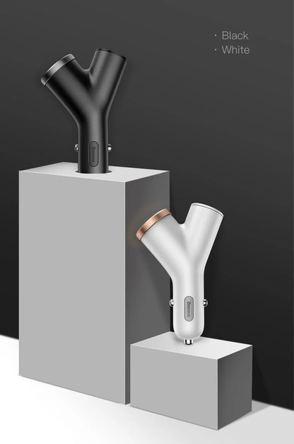 Baseus 40W 2-Port Charge Rapide Prise de Voiture - USB A Alimentation Livraison PD Chargeur de Téléphone Plug