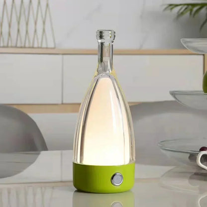 Floroux Decorative Rechargeable Night Lamp | Wine Bottle Design | Ambient LED Lighting | Wireless