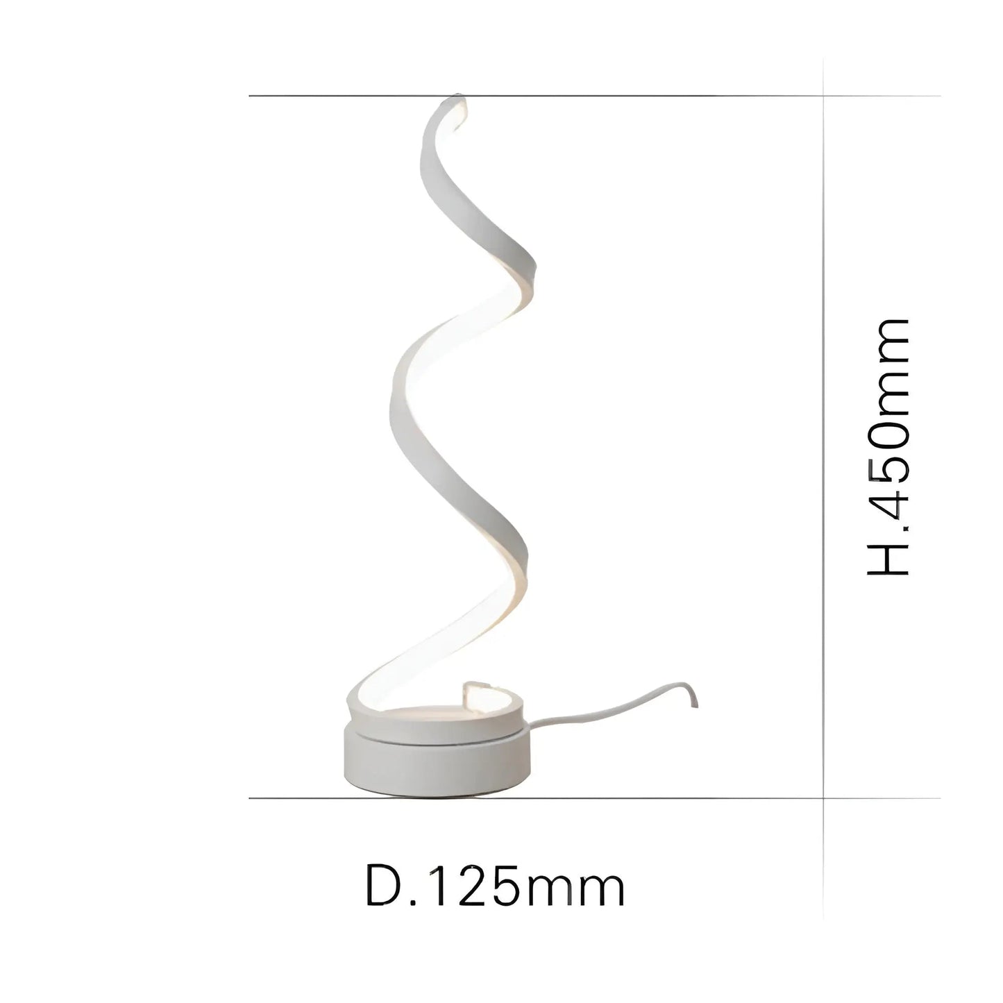 Lampe de bureau LED Spiral Glow élégante – Économe en énergie, durable et design respectueux des yeux