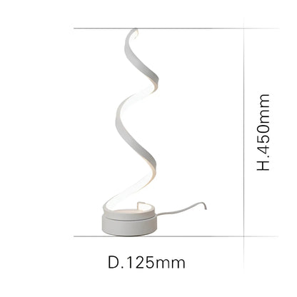 Lampe de bureau LED Spiral Glow élégante – Économe en énergie, durable et design respectueux des yeux