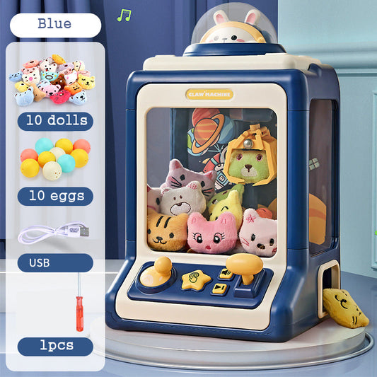 Mini machine à jouets à griffes pour enfants - Jeu de grabber en peluche à pièces avec lumières et musique
