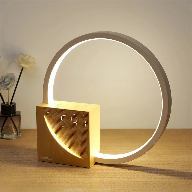 Floroux Touch Alarm Clock Table Lamp | Dimmable LED Lamp | Alarm Clock and Night Light in One | Modern Design