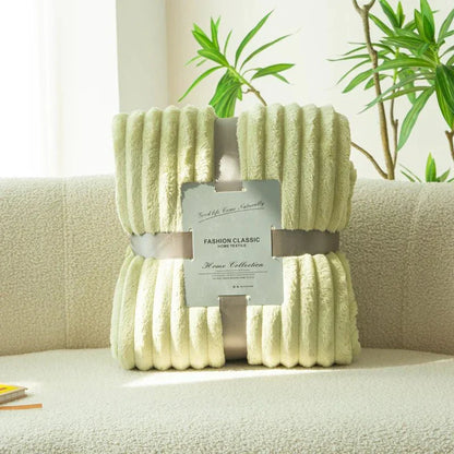CozyChic - Luxe Flanel Couverture avec Bandes Larges