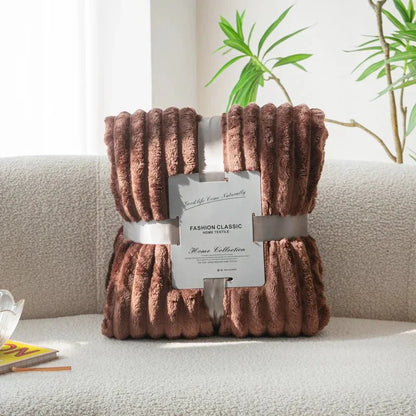 CozyChic - Luxe Flanel Couverture avec Larges Bandes