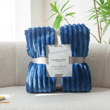 CozyChic - Luxe Flanel Couverture avec Larges Bandes