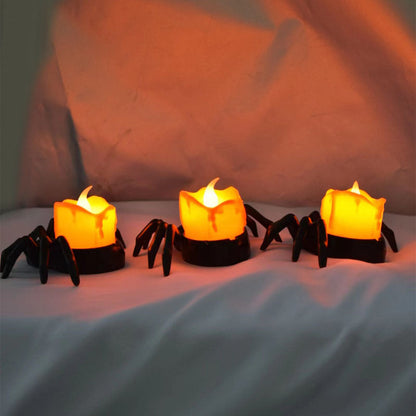Bougie LED d'Éclairage Électronique Araignée Lumineuse - Cadeau Parfait pour Halloween