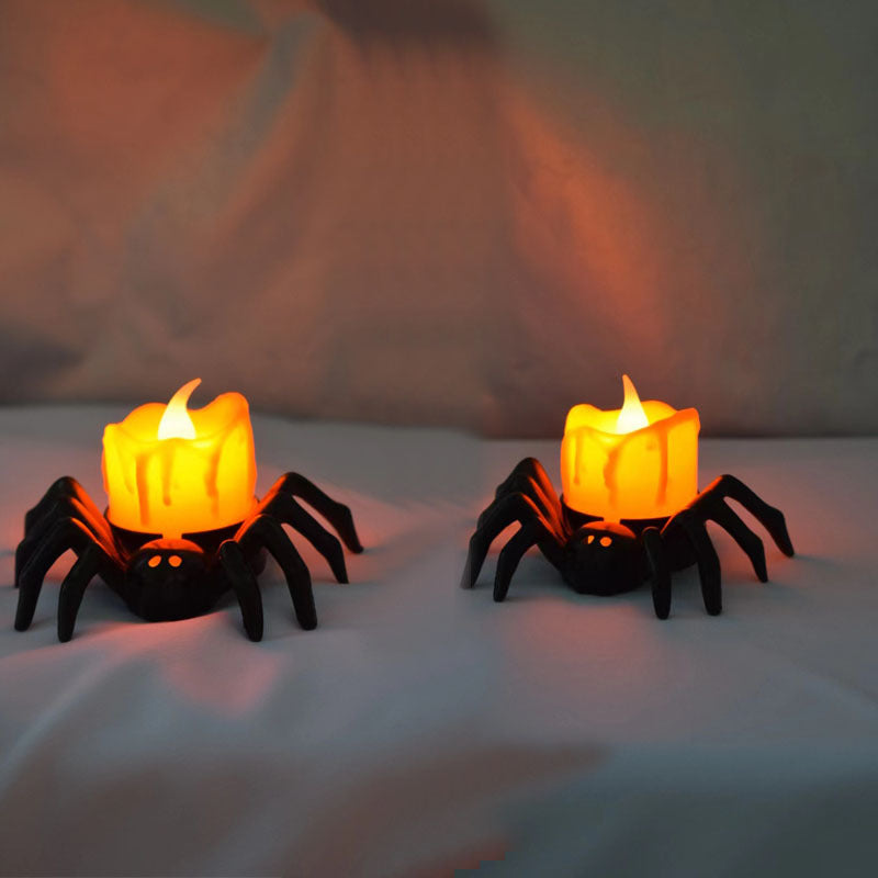 Bougie LED d'Éclairage Électronique Araignée Lumineuse - Cadeau Parfait pour Halloween