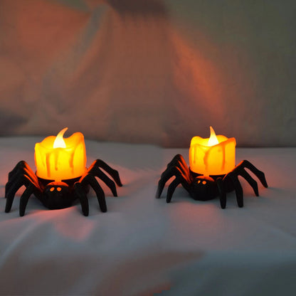 Bougie LED d'Éclairage Électronique Araignée Lumineuse - Cadeau Parfait pour Halloween