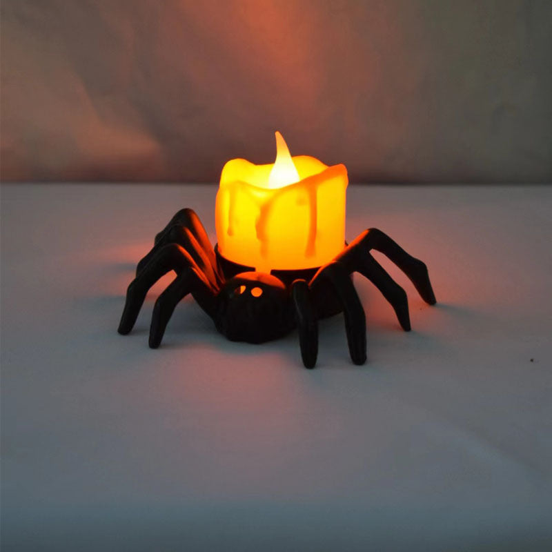 Bougie LED d'Éclairage Électronique Araignée Lumineuse - Cadeau Parfait pour Halloween
